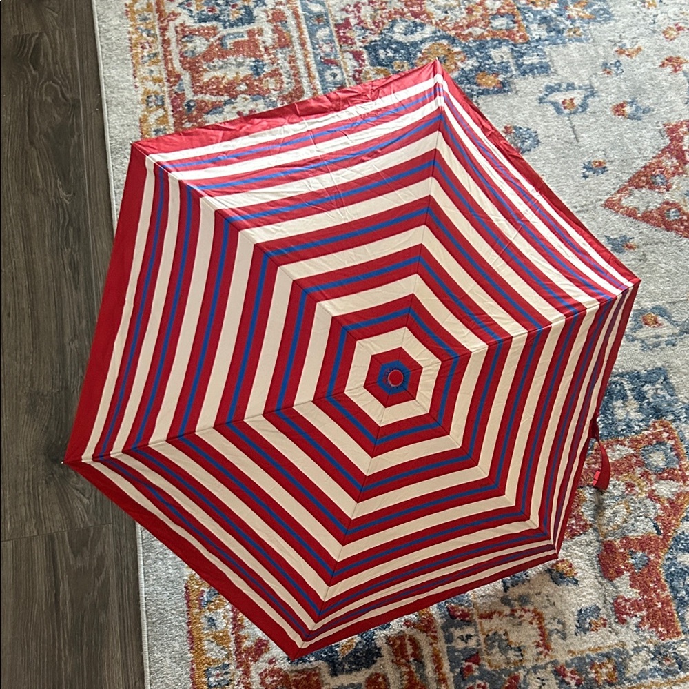 Coach Red and Blue Striped Umbrella - Picture 12 of 13